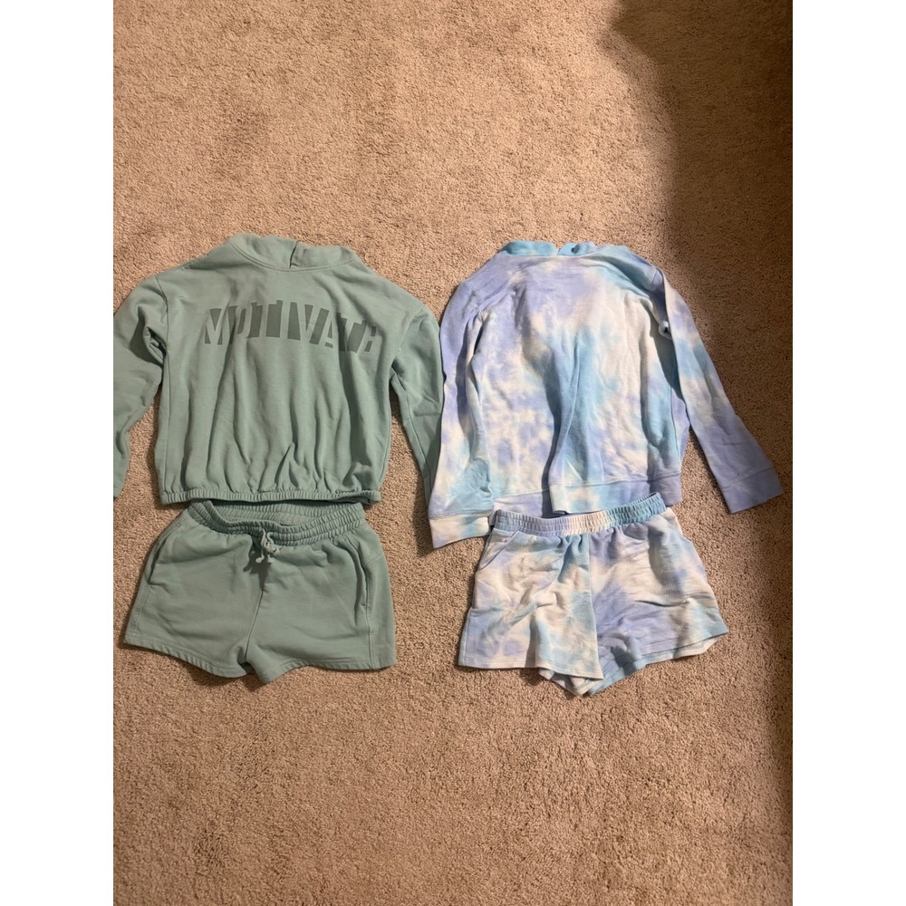 Runway & Crown of Hearts Girls Hoodie and Shorts Loungewear Bundle Size M 8-10